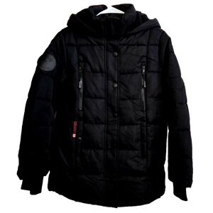 Canada Weather Gear Stadium Length Quilted Puffer Parka‎ Girls L 14/16 Blk NWT